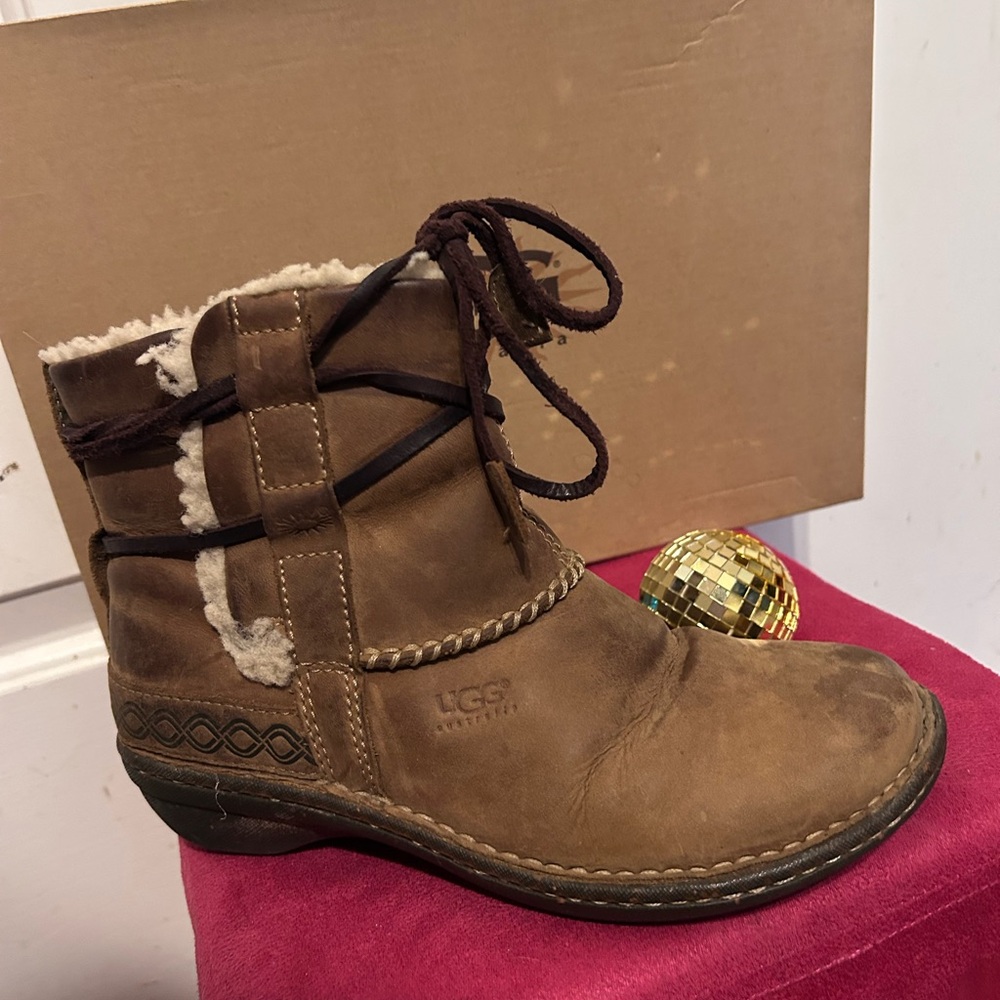 UGG Australia Cove distressed ankle boots